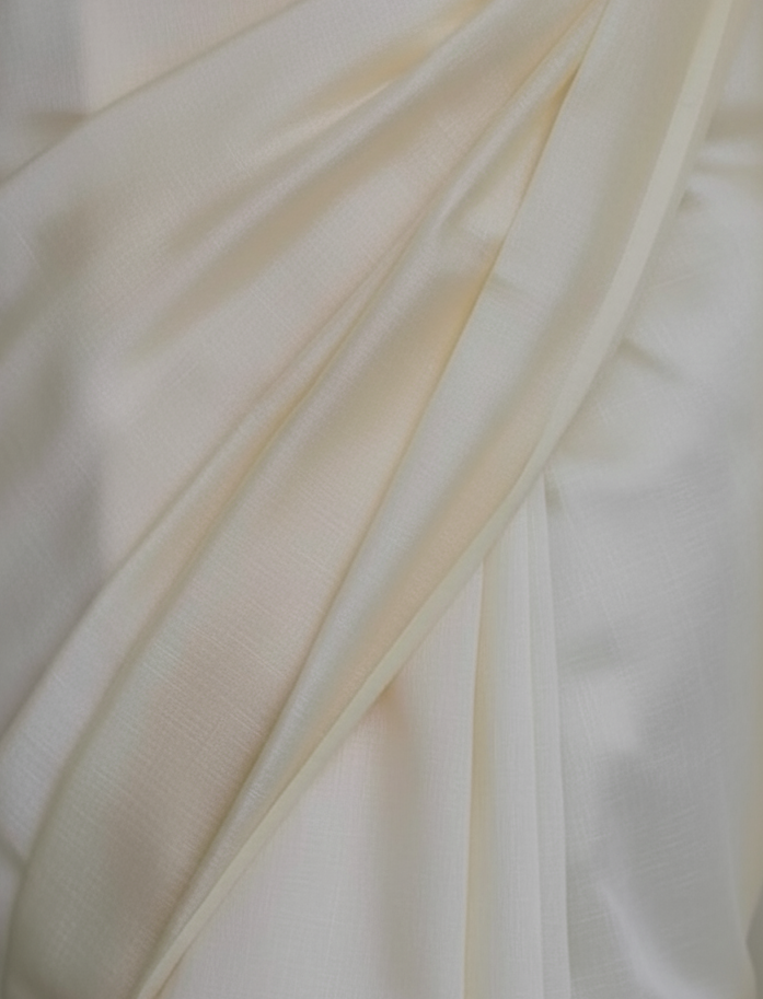 Elegant Semi Matka Silk Saree with Matching Blouse Piece – Soft & Lightweight Traditional Cream Saree for Festive & Wedding Wear