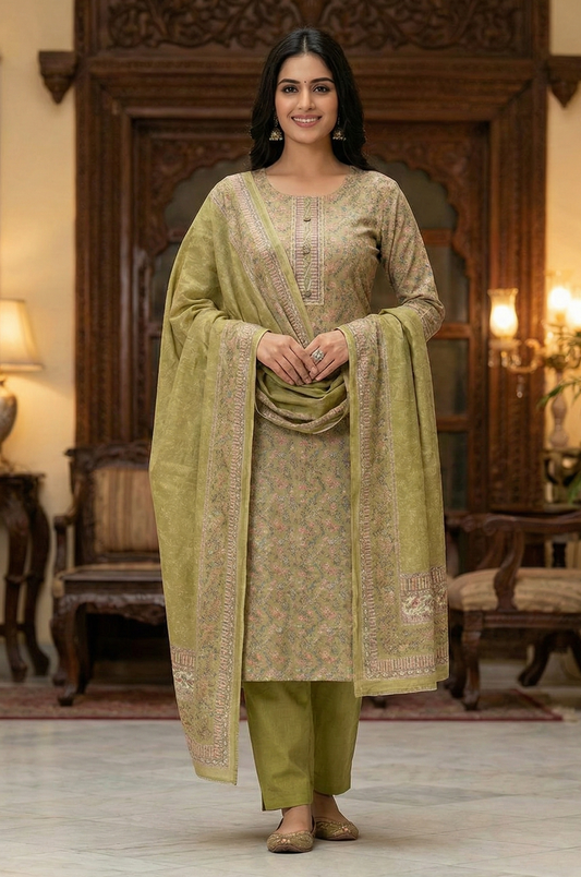 Embroidered Cotsul Suit Set for Women – 3 Piece Unstitched Lawn Collection