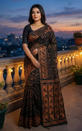 Premium Dhakai Jamdani Saree with Zari Work