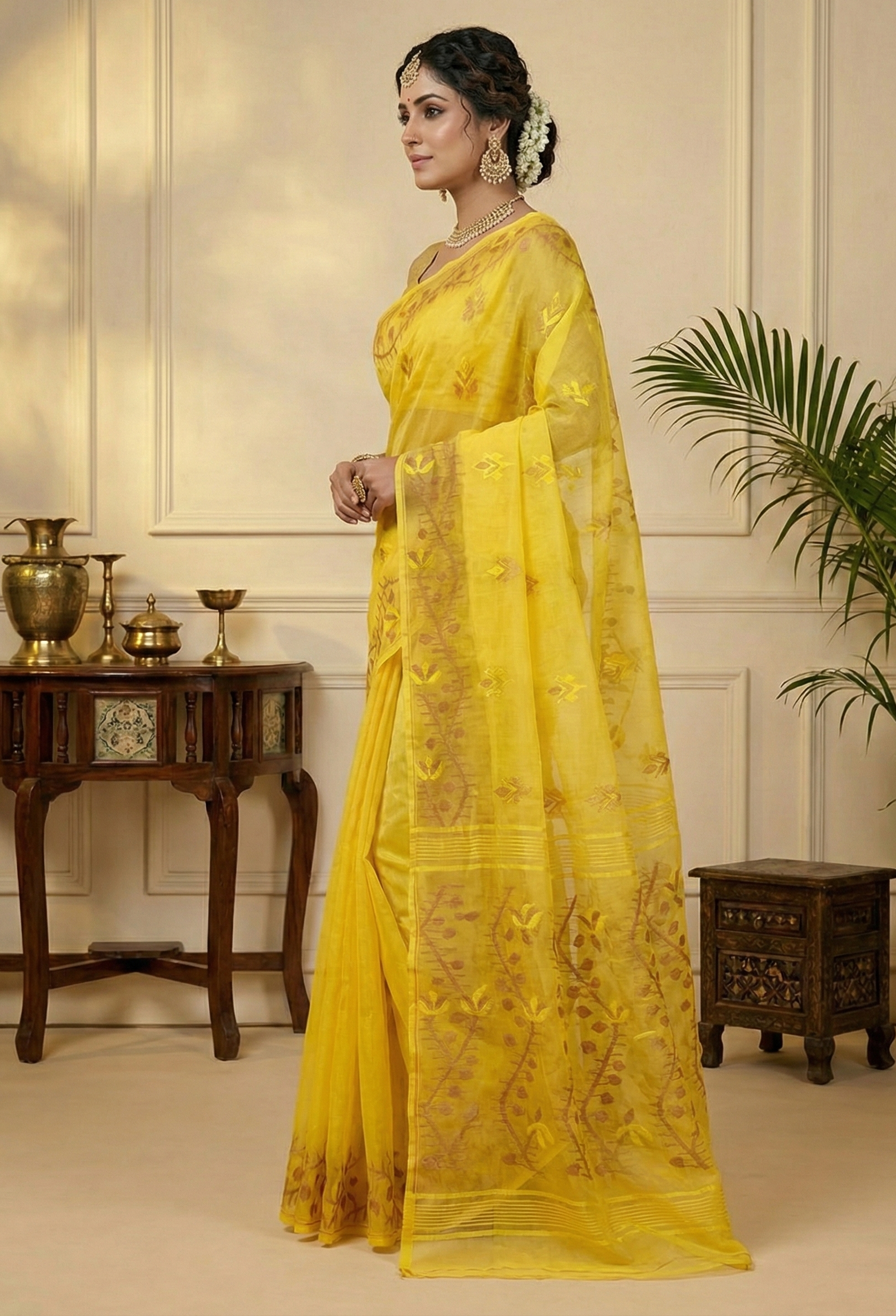 Exclusive Authentic Soft Dhakai Jamdani Saree