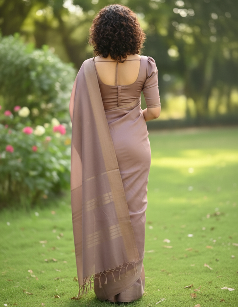 Premium Semi Matka Silk Saree with Matching Blouse Piece