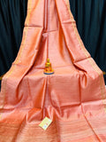 Premium Muga Tussar Silk Handloom Saree with Blouse Piece.
