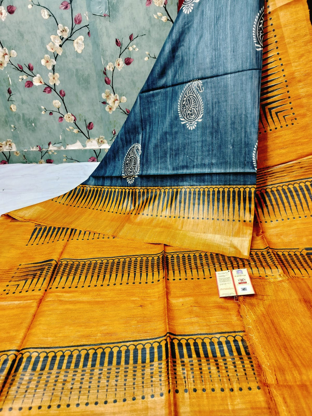 Gemini said Authentic Handwoven Natural Tussar Ghicha Silk Saree